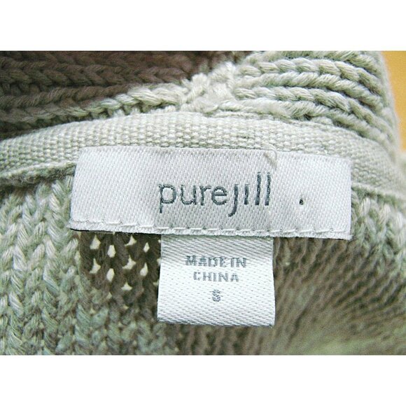 J. Jill Pure Jill Womens Open Front Cardigan Long Sweater Green Heathered Small - Picture 6 of 13